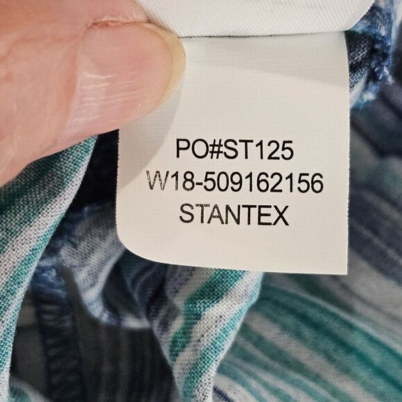 Band of Gypsies Size Small Stripe Blue Multicolor Pull On Wide Leg Pocket Pants - Picture 9 of 14